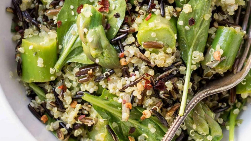 Black Wild Rice and Quinoa with Mixed Greens