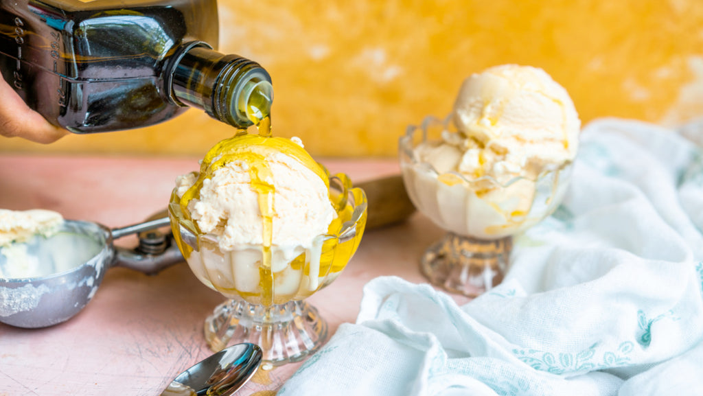 Vanilla Ice Cream with Olive Oil and Sea Salt